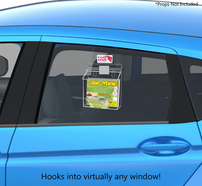 6"W x 4"H Outdoor Window Hook Postcard Holder with Card Box