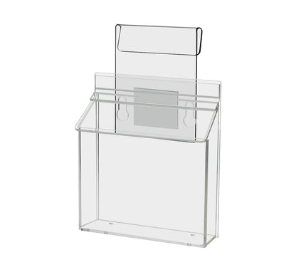 6"W x 4"H Outdoor Window Hook Postcard Holder Brochure Box