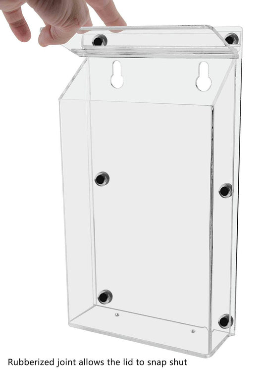 6"W x 9"H Magnetic Outdoor Brochure Holder Bifold Box with Lid