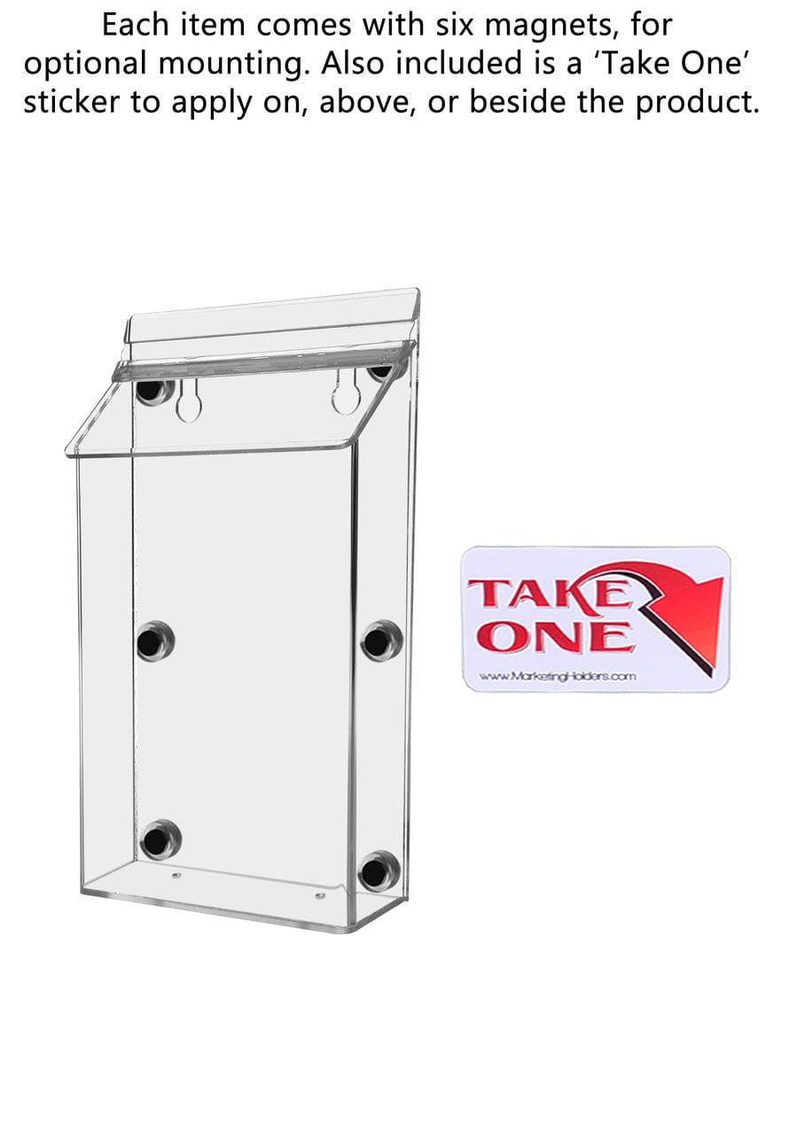6"W x 9"H Magnetic Outdoor Brochure Holder Bifold Box with Lid