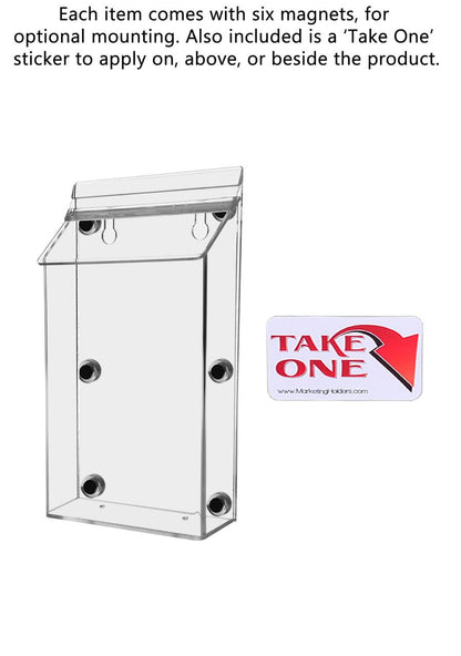 6"W x 9"H Magnetic Outdoor Brochure Holder Bifold Box with Lid