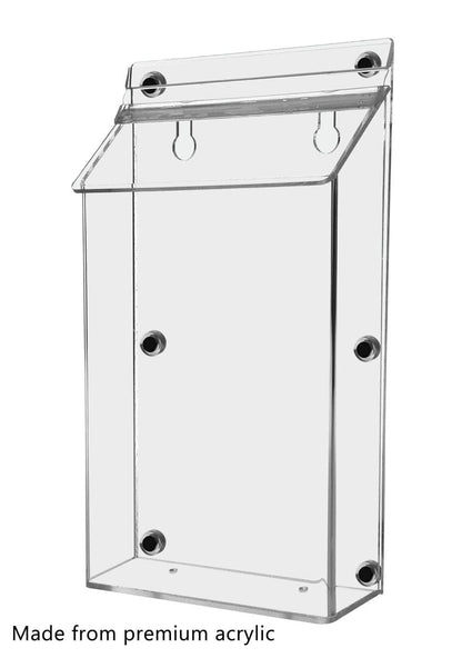 6"W x 9"H Magnetic Outdoor Brochure Holder Bifold Box with Lid