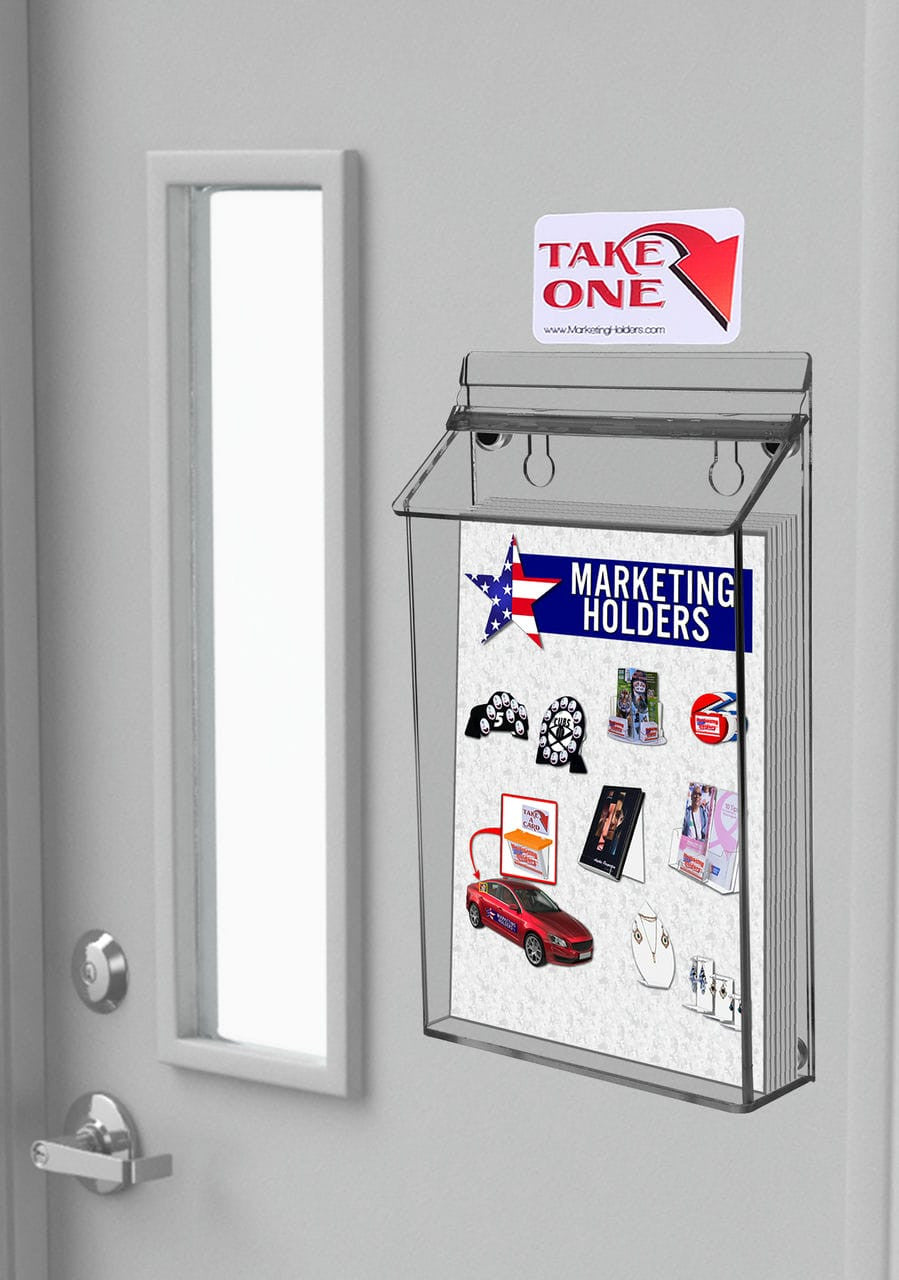 6"W x 9"H Magnetic Outdoor Brochure Holder Bifold Box with Lid