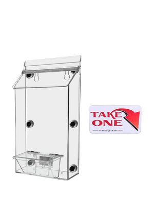 6"W x 9"H Magnetic Outdoor Bifold Brochure Holder with Card Box