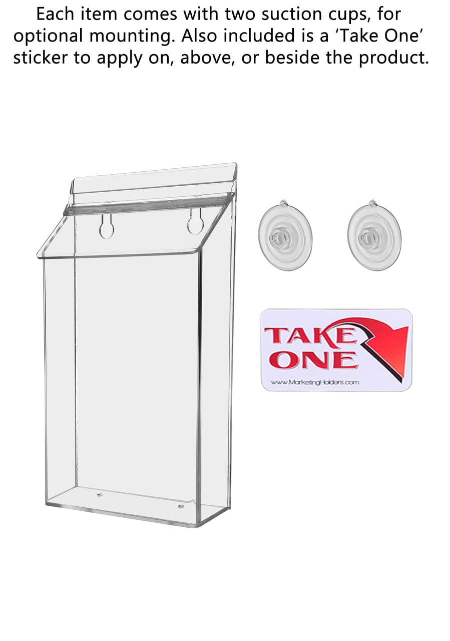 6"W x 9"H Suction Cup Outdoor Bifold Holder Window Mount