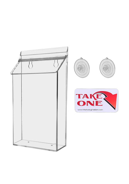 6"W x 9"H Suction Cup Outdoor Bifold Holder Window Mount