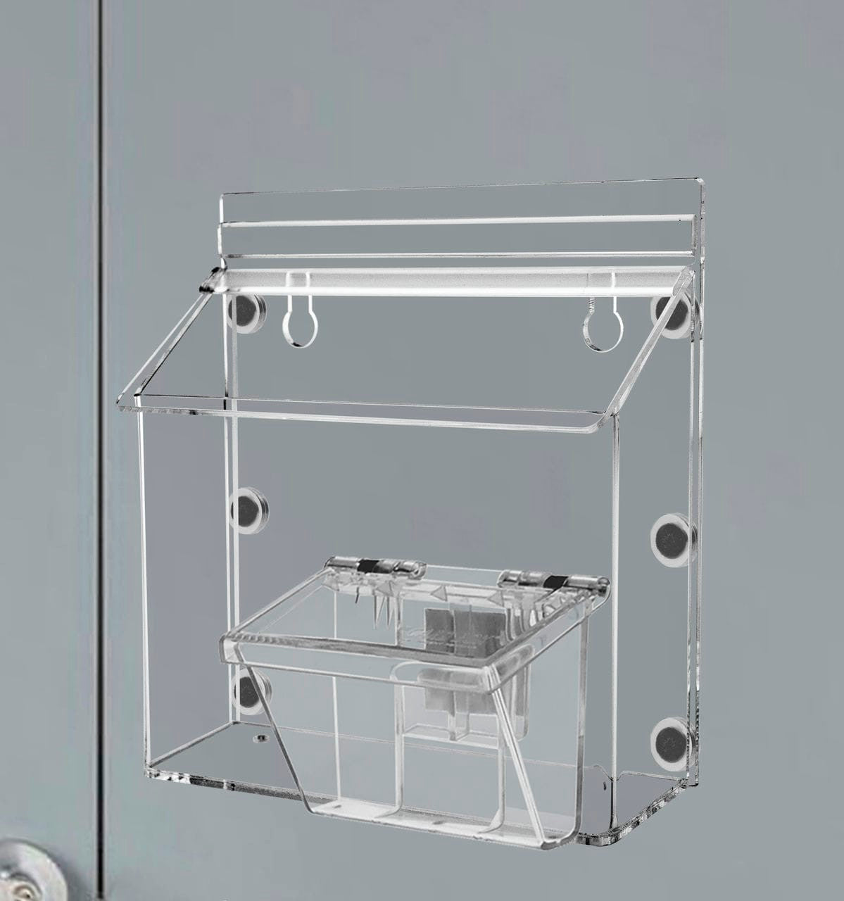 7.5"W x 5.5"H Magnetic Outdoor Postcard Holder with Card Box