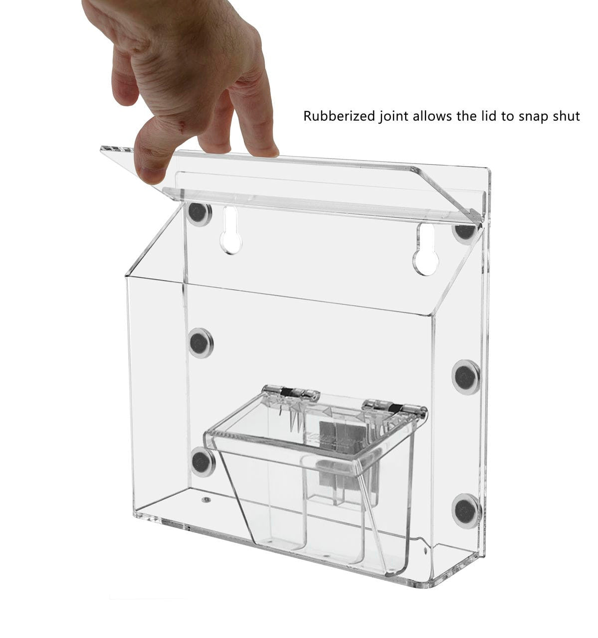 7.5"W x 5.5"H Magnetic Outdoor Postcard Holder with Card Box