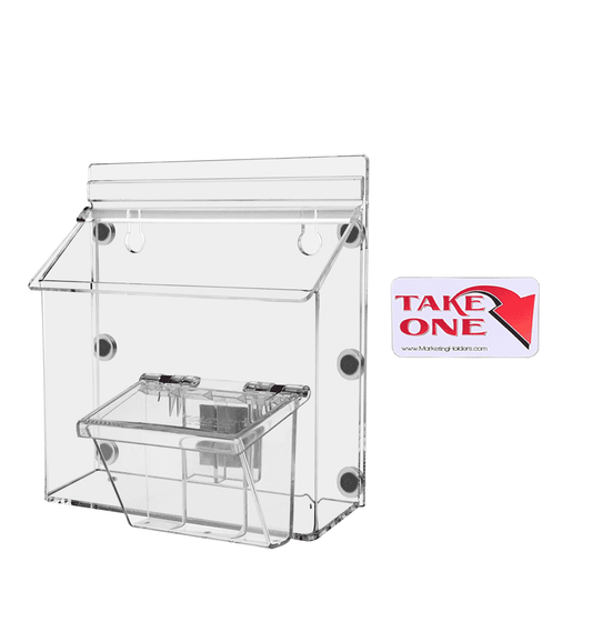 7.5"W x 5.5"H Magnetic Outdoor Postcard Holder with Card Box