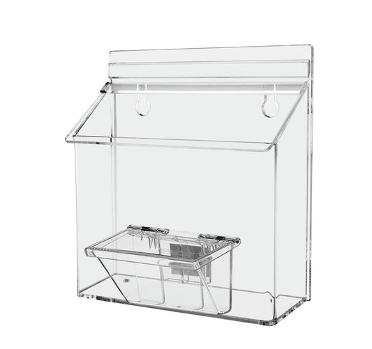 7.5"W x 5.5"H Outdoor Postcard Holder Wall Brochure Bin with Card Box