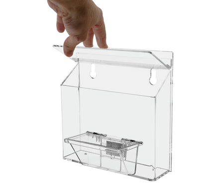 7.5"W x 5.5"H Outdoor Postcard Holder Wall Brochure Bin with Card Box