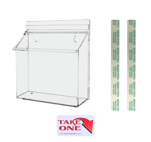 7.5"W x 5.5"H Outdoor Postcard Holder Wall Brochure Box with Lid