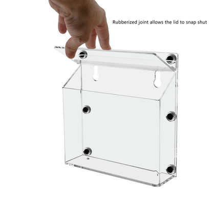 7.5"W x 5.5"H Magnetic Outdoor Postcard Holder Brochure Box with Lid