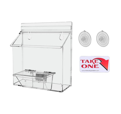 7.5"W x 5.5"H Suction Cup Outdoor Postcard Holder with Card Box