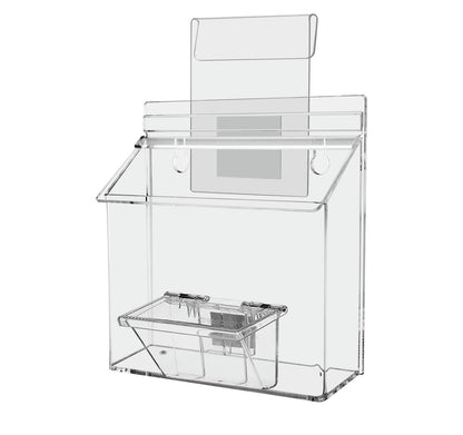 7.5"W x 5.5"H Outdoor Window Hook Postcard Holder with Card Box