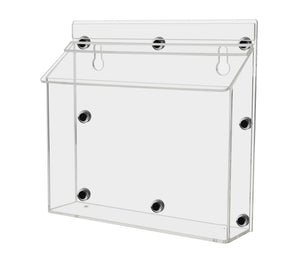 11"W x 8.5"H Magnetic Outdoor Brochure Holder Flyer Box with Lid