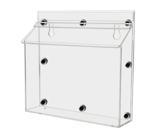 11"W x 8.5"H Magnetic Outdoor Brochure Holder Flyer Box with Lid