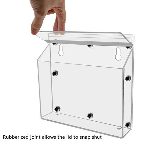 11"W x 8.5"H Magnetic Outdoor Brochure Holder Flyer Box with Lid