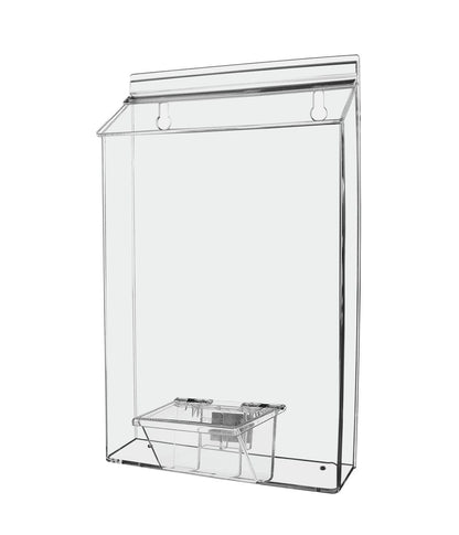 8.5"W x 11"H Outdoor Flyer Holder Wall Brochure Bin with Card Box