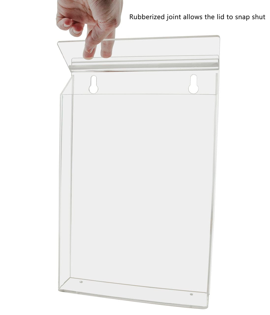 8.5"W x 11"H Outdoor Flyer Holder Wall Brochure Box with Lid