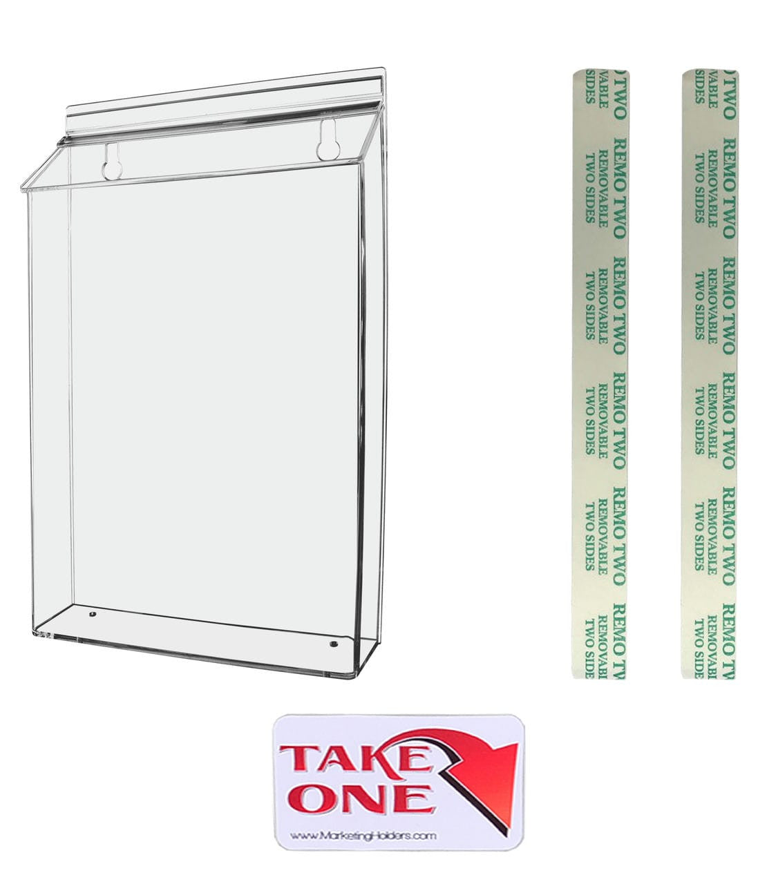 8.5"W x 11"H Outdoor Flyer Holder Wall Brochure Box with Lid