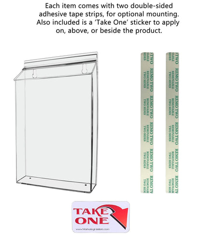 8.5"W x 11"H Outdoor Flyer Holder Wall Brochure Box with Lid