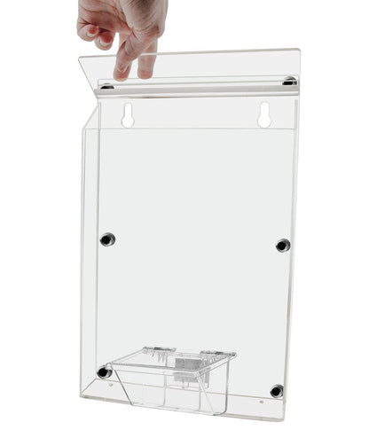 Magnetic 8.5"W x 11"H Outdoor Brochure Holder with Card Box