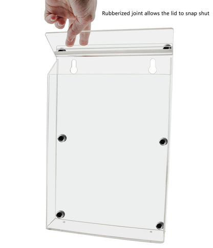 8.5"W x 11"H Magnetic Outdoor Brochure Holder Flyer Box with Lid