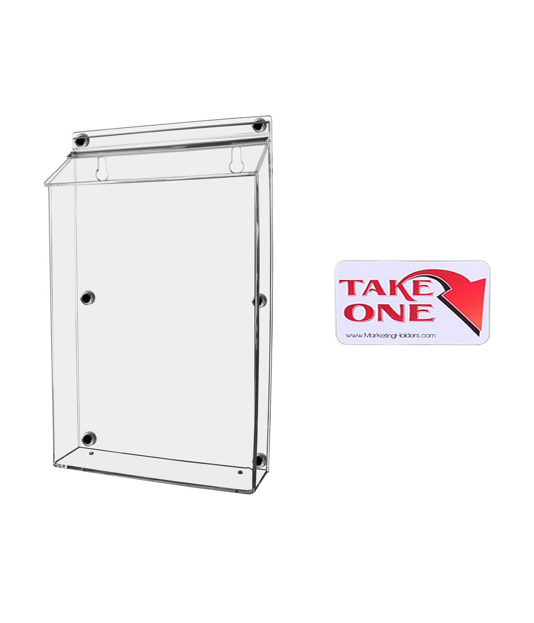 8.5"W x 11"H Magnetic Outdoor Brochure Holder Flyer Box with Lid