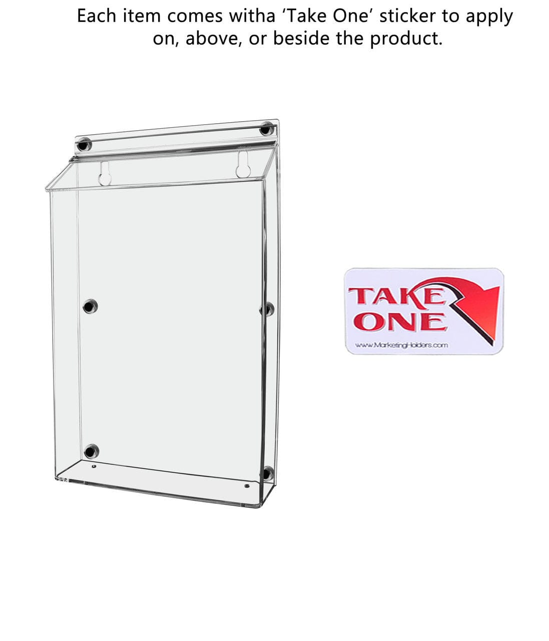 8.5"W x 11"H Magnetic Outdoor Brochure Holder Flyer Box with Lid
