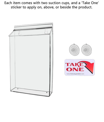 8.5"W x 11"H Suction Cup Outdoor Flyer Holder Window Mount