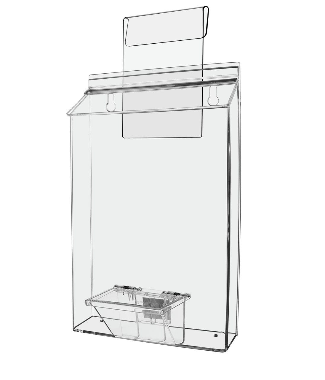 8.5"W x 11"H Outdoor Window Hook Flyer Holder with Card Box