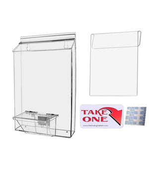 8.5"W x 11"H Outdoor Window Hook Flyer Holder with Card Box