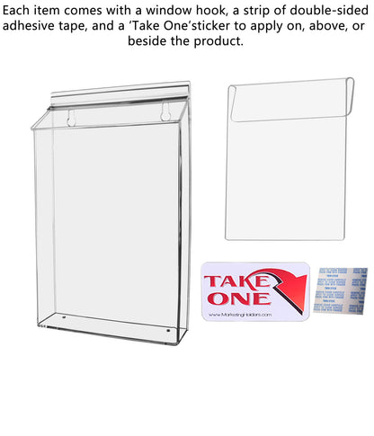 8.5"W x 11"H Outdoor Brochure Holder Window Hook Flyer Box