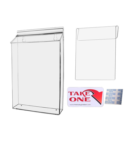 8.5"W x 11"H Outdoor Brochure Holder Window Hook Flyer Box