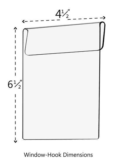 11"W x 8.5"H Outdoor Window Hook Flyer Holder with Card Box