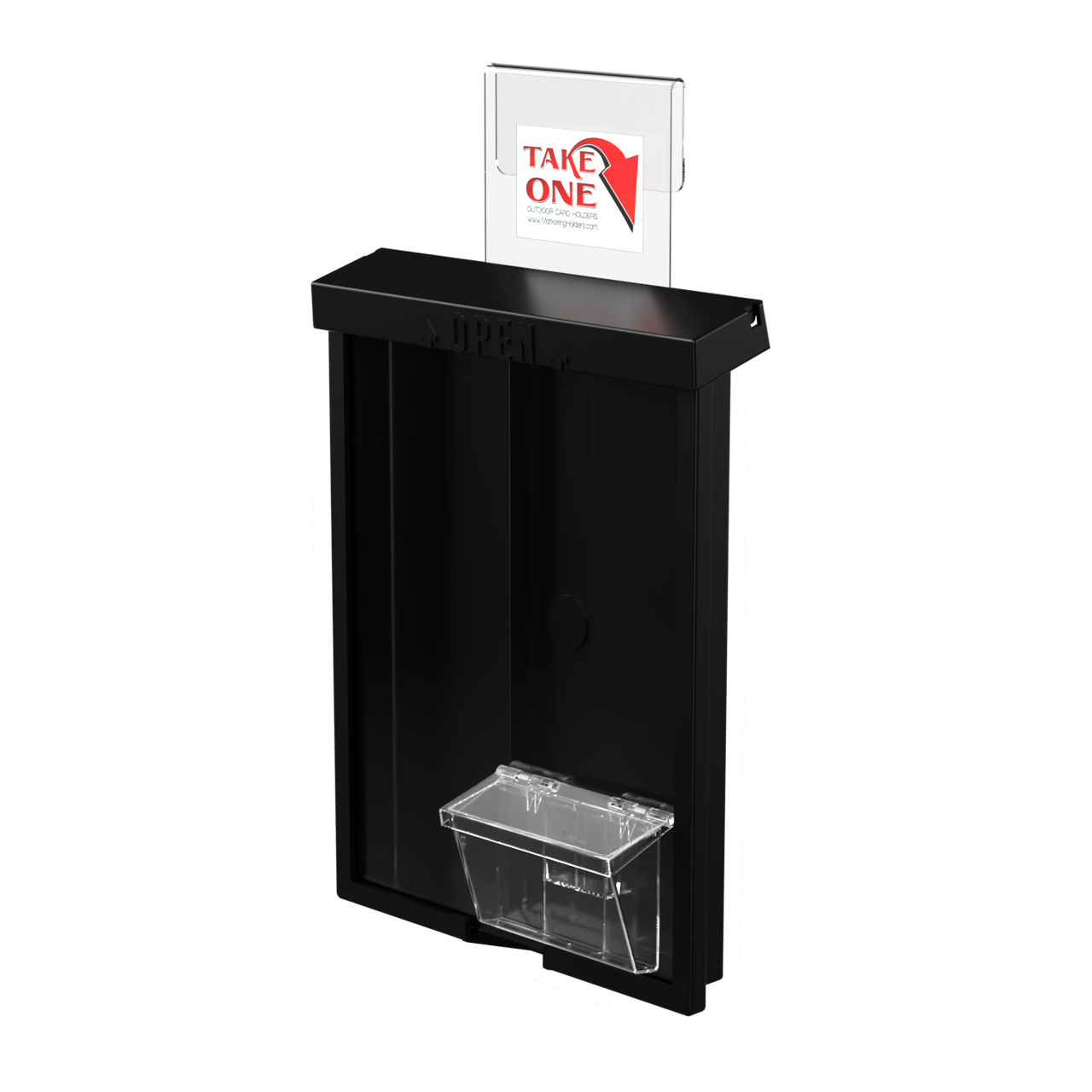 8.5"W x 11"H Outdoor Window Hook Catalog Holder with Card Box