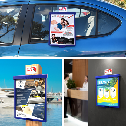 8.5"W x 11"H Outdoor Window Hook Catalog Holder Brochure Box