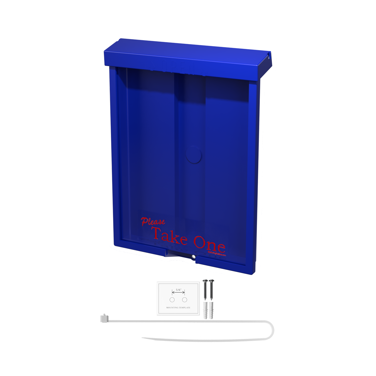 8.5"W x 11"H Outdoor Flyer Holder Wall Mount Brochure Box with Lid