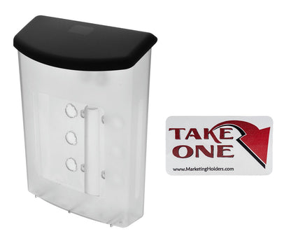 8.5"W x 11"H Outdoor Flyer Holder Wall Brochure Box with Black Lid