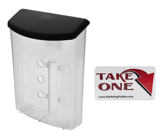 8.5"W x 11"H Outdoor Flyer Holder Wall Brochure Box with Black Lid