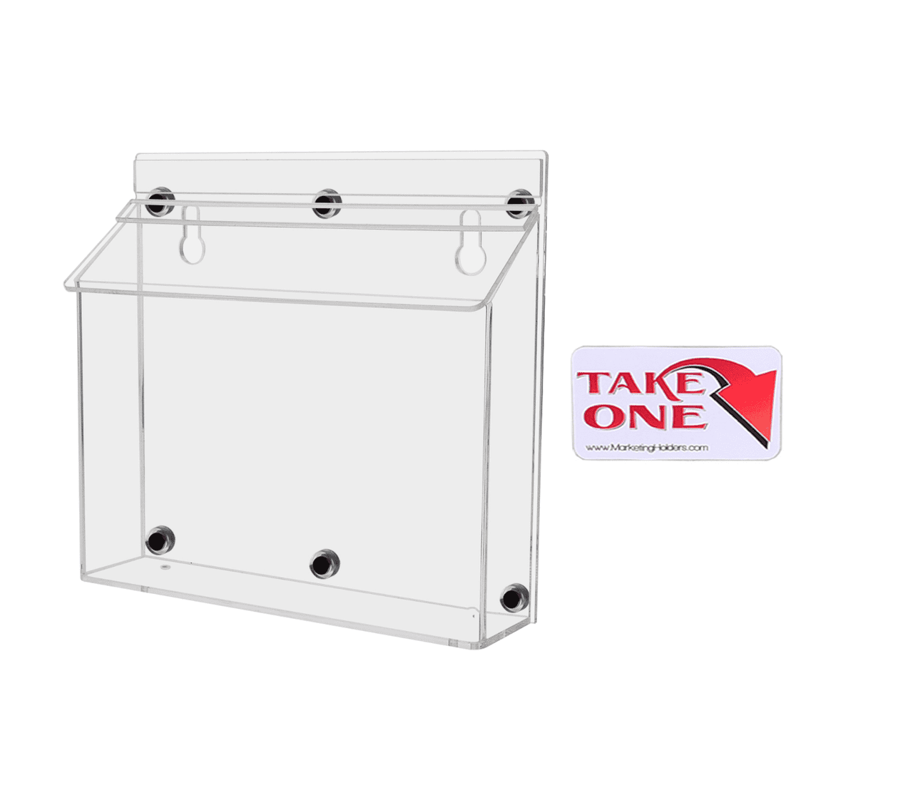 9"W x 6"H Magnetic Outdoor Brochure Holder Bifold Box with Lid