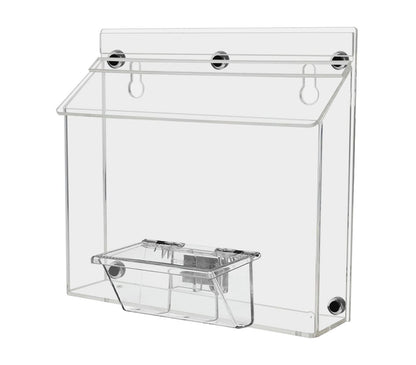 9"W x 6"H Magnetic Outdoor Bifold Brochure Holder with Card Box