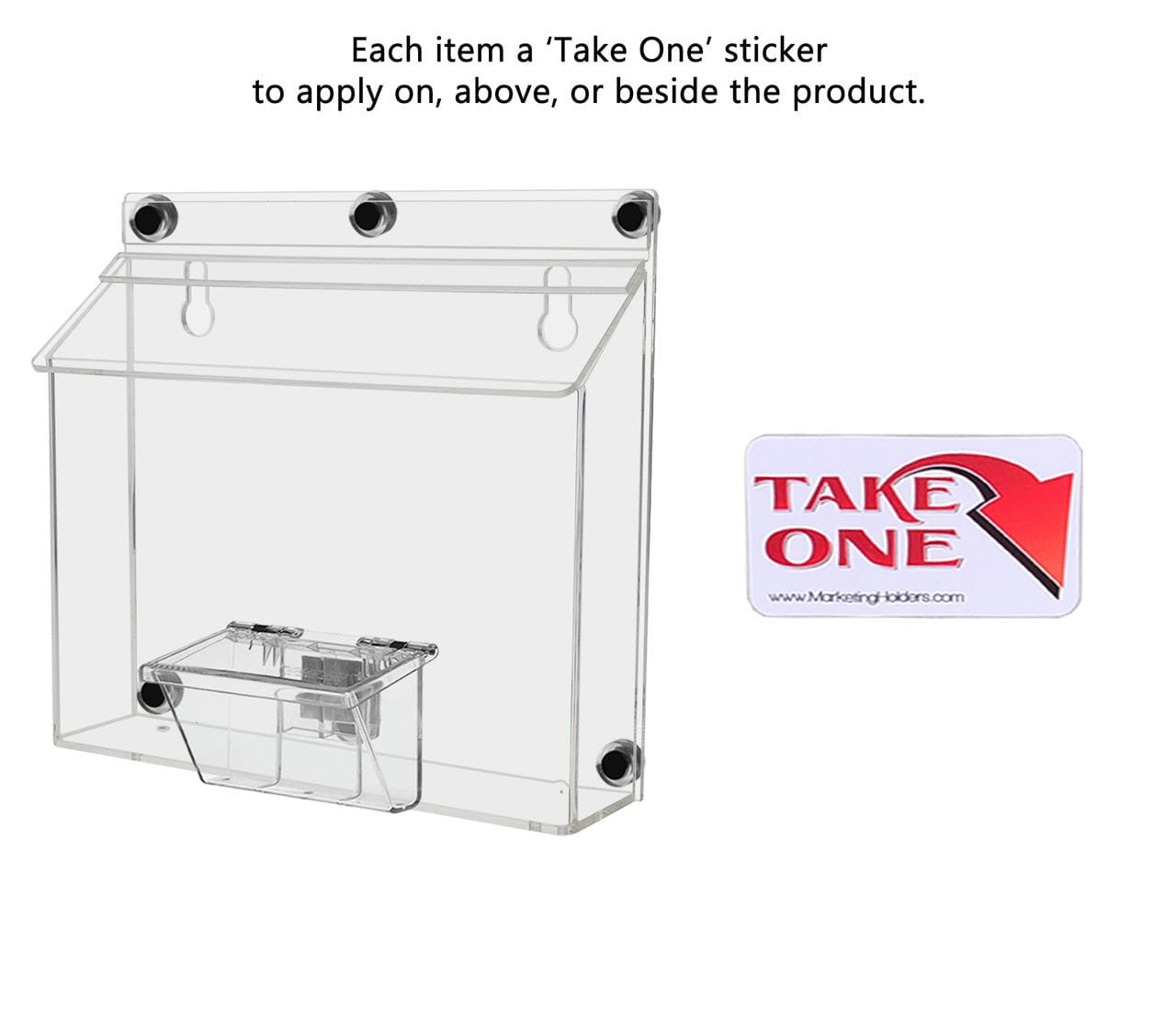 9"W x 6"H Magnetic Outdoor Bifold Brochure Holder with Card Box