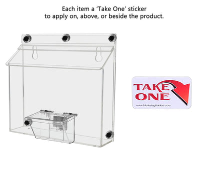 9"W x 6"H Magnetic Outdoor Bifold Brochure Holder with Card Box