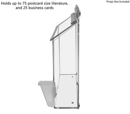 9"W x 6"H Magnetic Outdoor Bifold Brochure Holder with Card Box