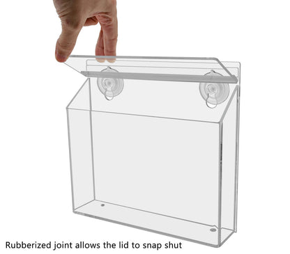 9"W x 6"H Suction Cup Outdoor Booklet Holder Window Mount