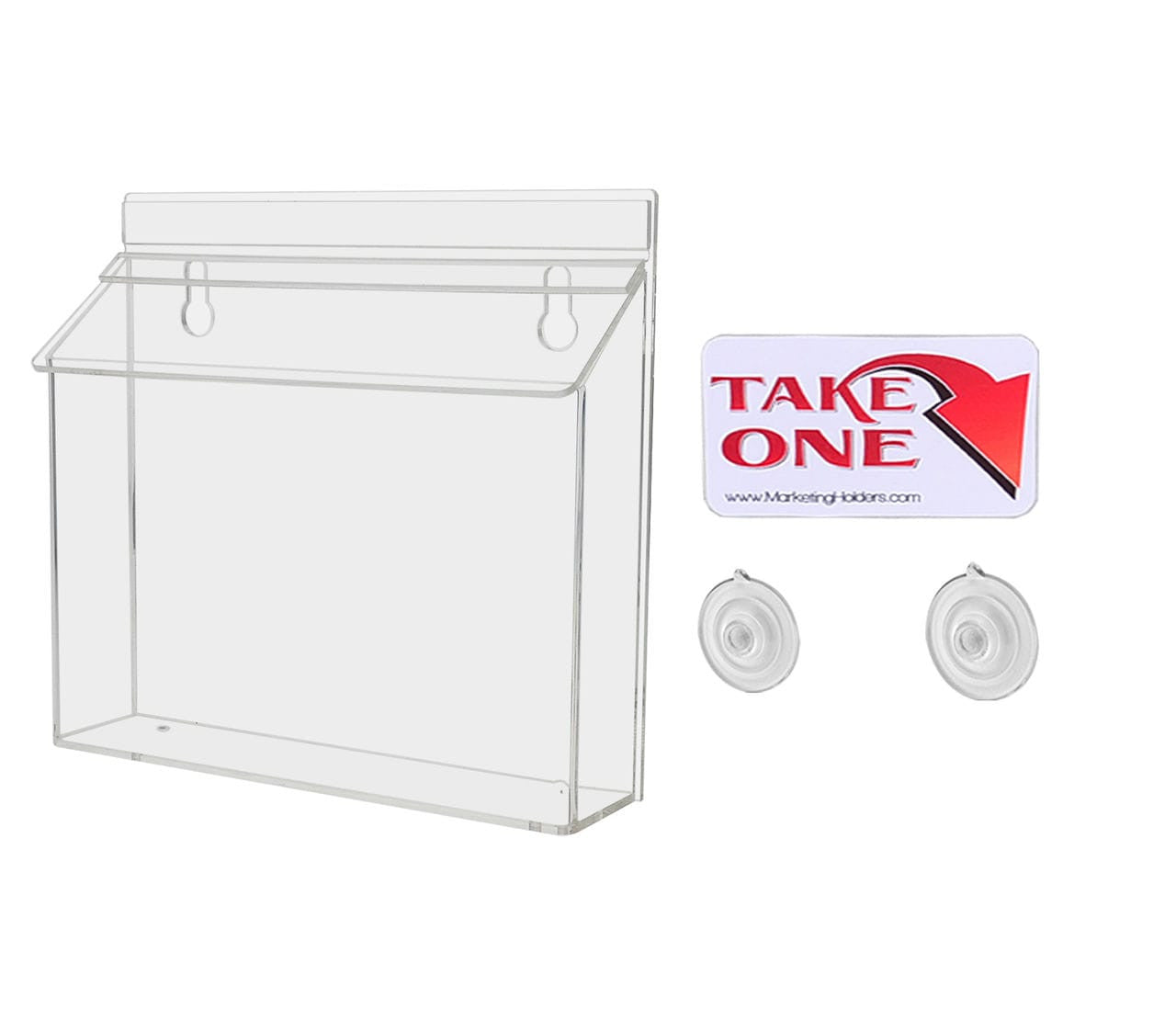 9"W x 6"H Suction Cup Outdoor Booklet Holder Window Mount