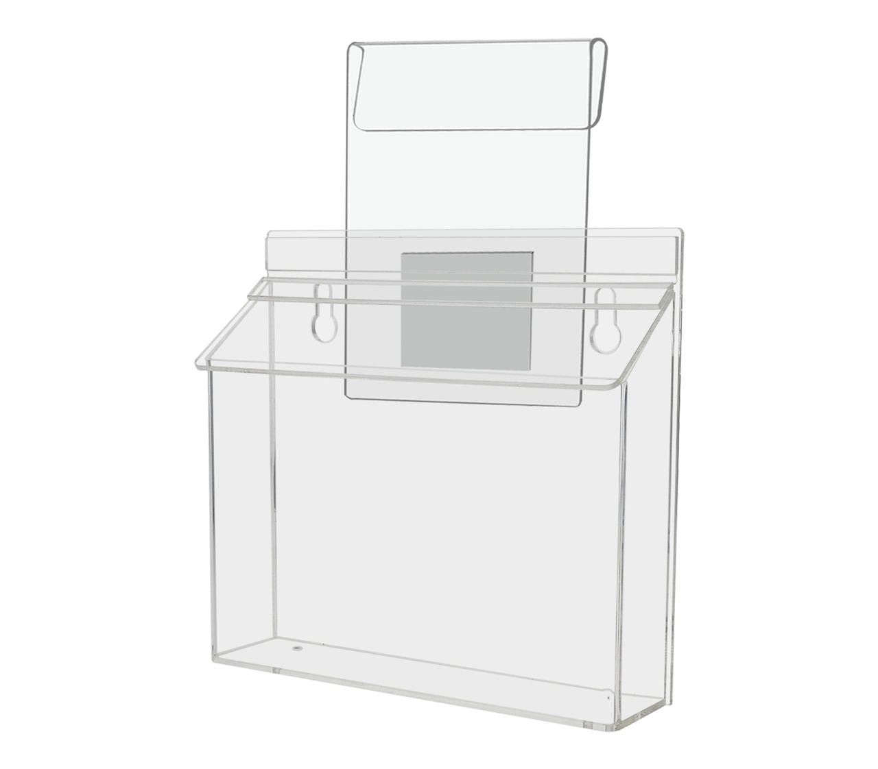 9"W x 6"H Outdoor Window Hook Bifold Holder Brochure Box