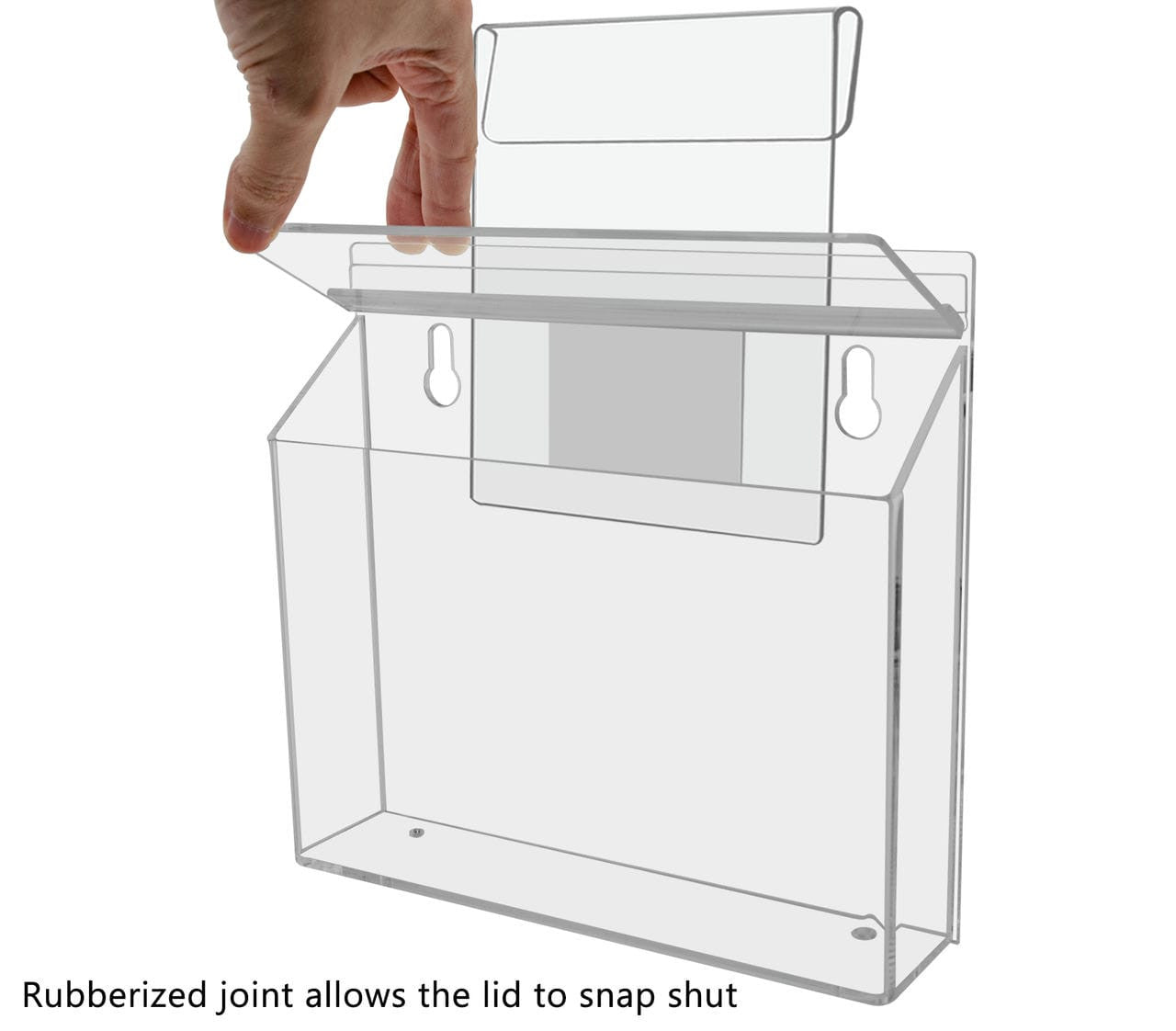 9"W x 6"H Outdoor Window Hook Bifold Holder Brochure Box